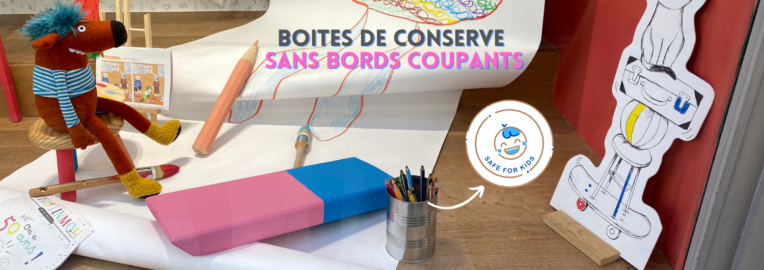 boîtes de conserve sans bord coupant